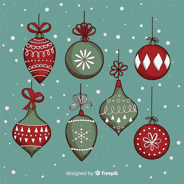 Bolas de navidad en estilo vintage