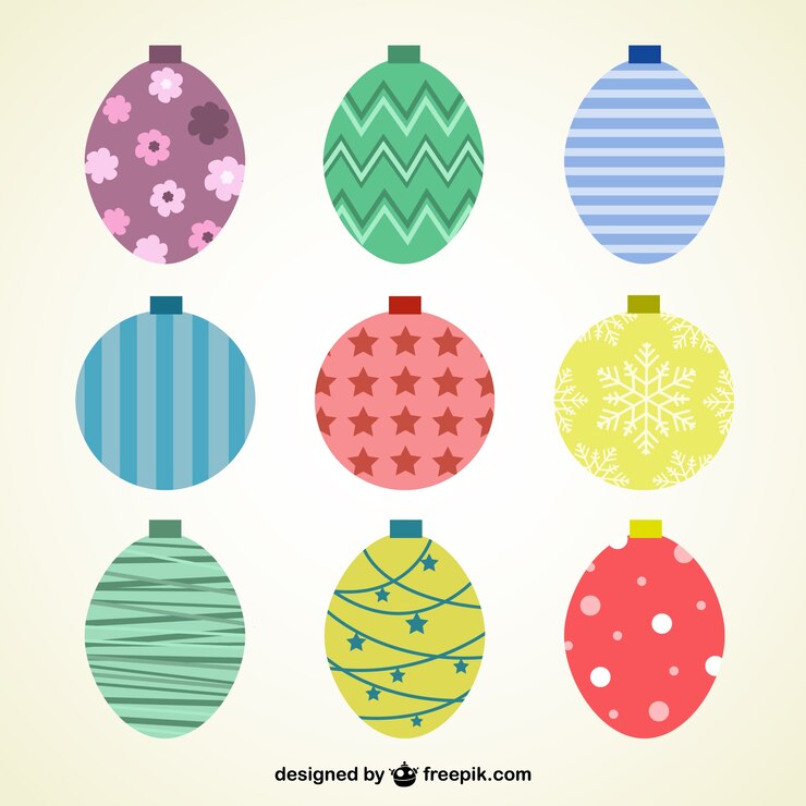 Vector gratuito bolas de navidad vintage