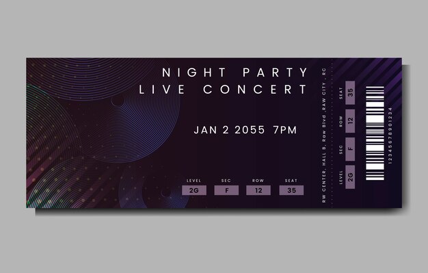 Boleto de concierto en vivo