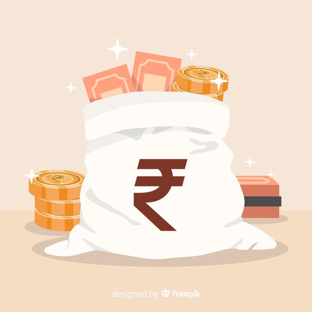 Bolsa de dinero de rupias indias