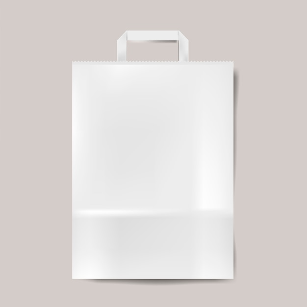 Vector gratuito bolsa de papel maqueta aislado vector