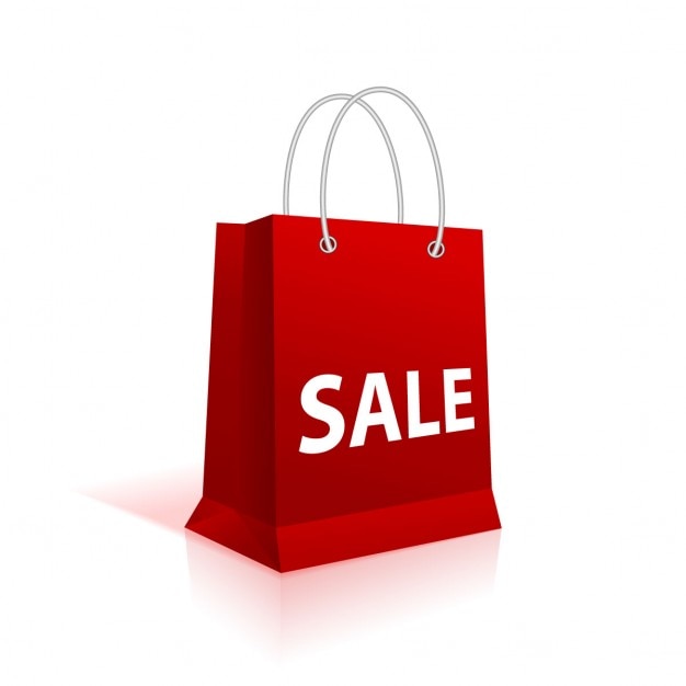 Bolsa roja para ir de compras