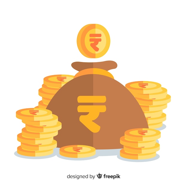 Vector gratuito bolsa de rupias indias