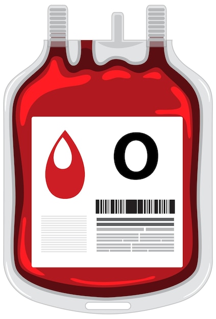 Una bolsa de sangre tipo O