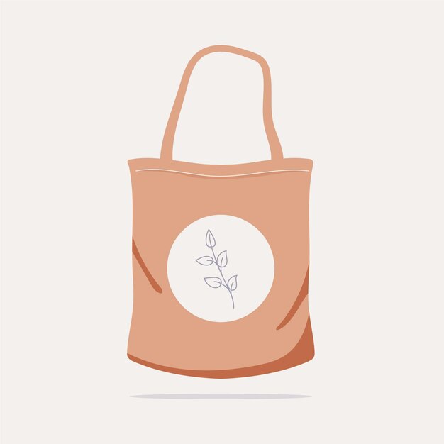 Bolsa de tela plana ilustrada
