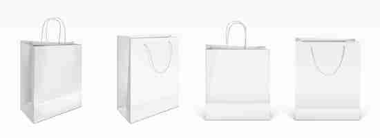 Vector gratuito bolsas de papel blanco