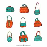 Vector gratuito bolsos bonitos de mujer