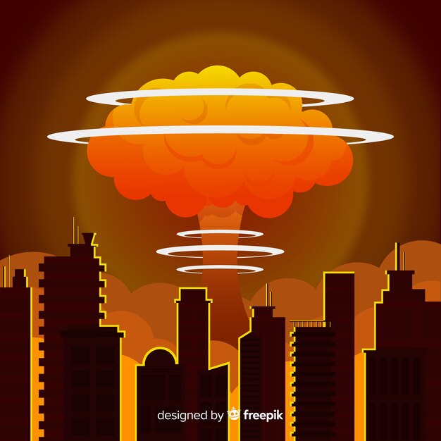 Bomba nuclear en una ciudad
