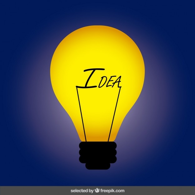 Vector gratuito bombilla de la idea