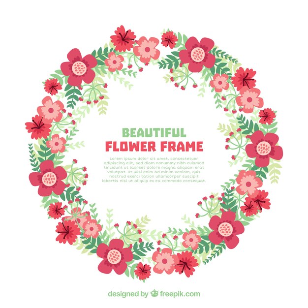 Bonita corona de flores en estilo vintage 