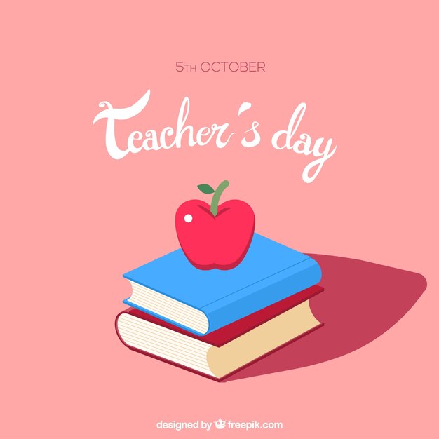 Bonita escena para el día mundial del profesorado