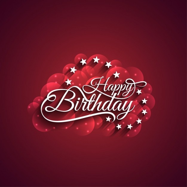Bonita felicitación de cumpleaños con estrellas