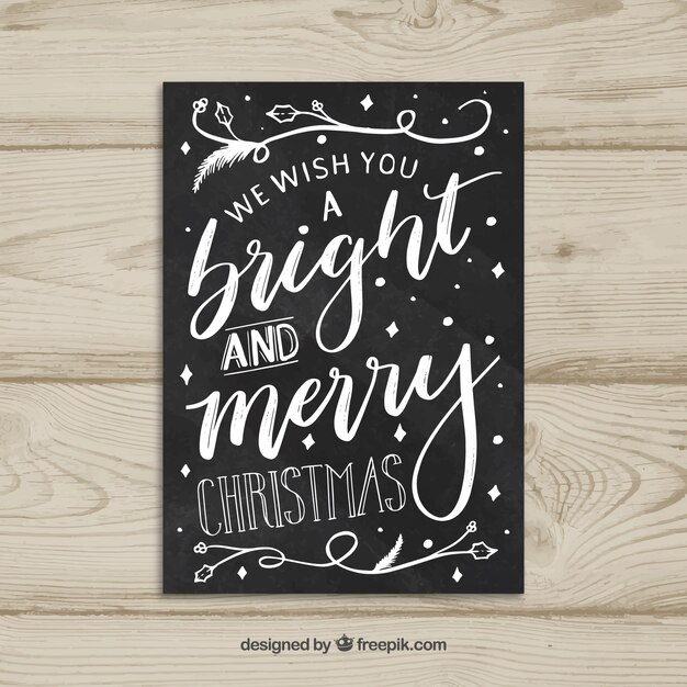Bonita felicitación de lettering navideño
