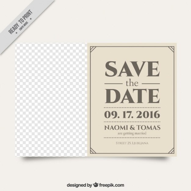 Bonita invitación de boda