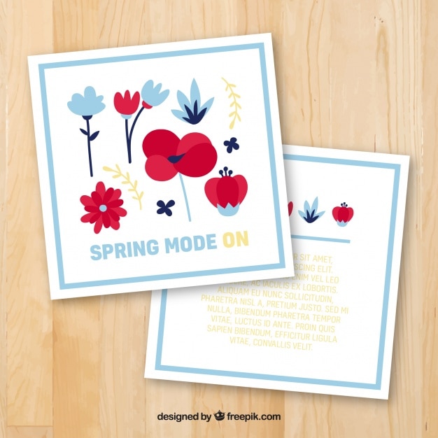 Vector gratuito bonita tarjeta con flores