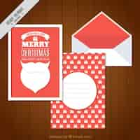 Vector gratuito bonitas cartas para santa claus y sobre