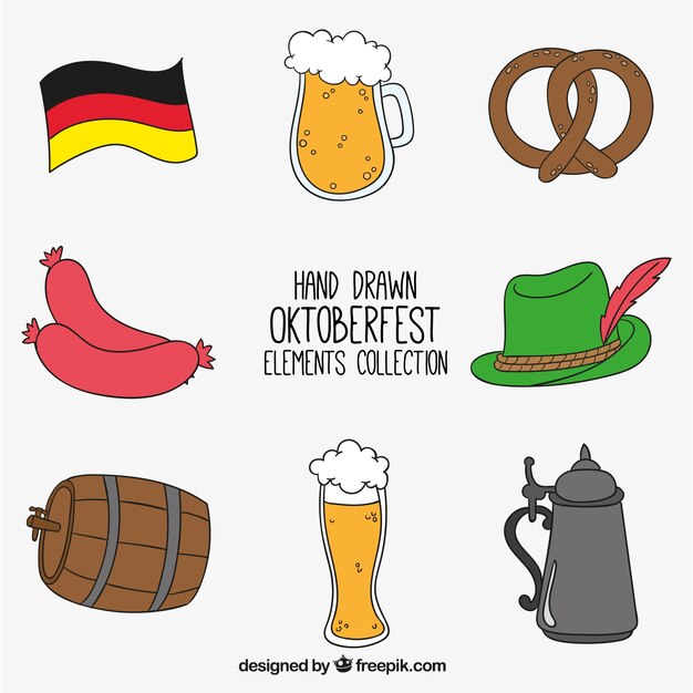Bonitas insignias para el oktoberfest