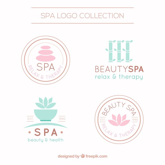 Bonitas plantillas de logotipos de spa