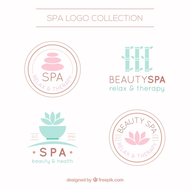 Bonitas plantillas de logotipos de spa
