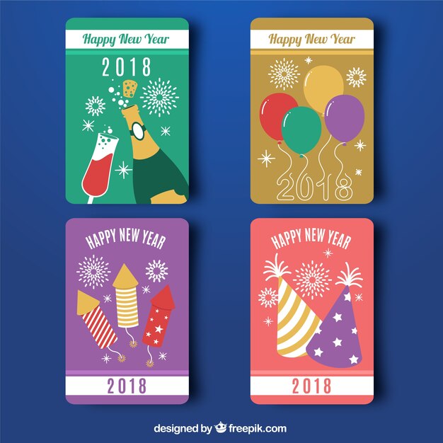 Bonitas tarjetas de año nuevo 2018