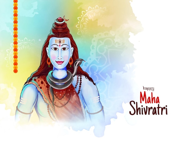 Bonito feliz Maha Shivratri el fondo de la celebración del festival indio