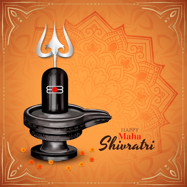 Vector gratuito bonito feliz maha shivratri el fondo de la celebración del festival indio