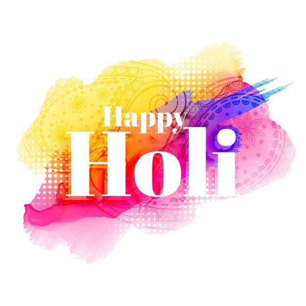 Bonito fondo con acuarelas, feliz festival de holi