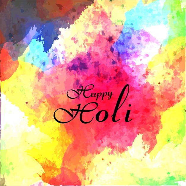 Bonito fondo con acuarelas, feliz holi