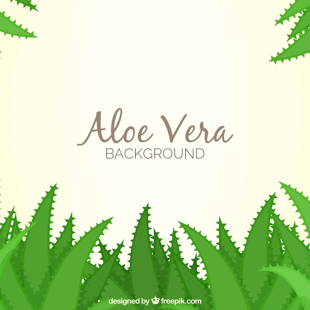 Vector gratuito bonito fondo de aloe vera