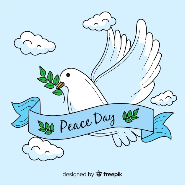 Bonito fondo del día de la paz