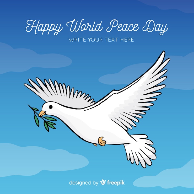 Vector gratuito bonito fondo del día de la paz