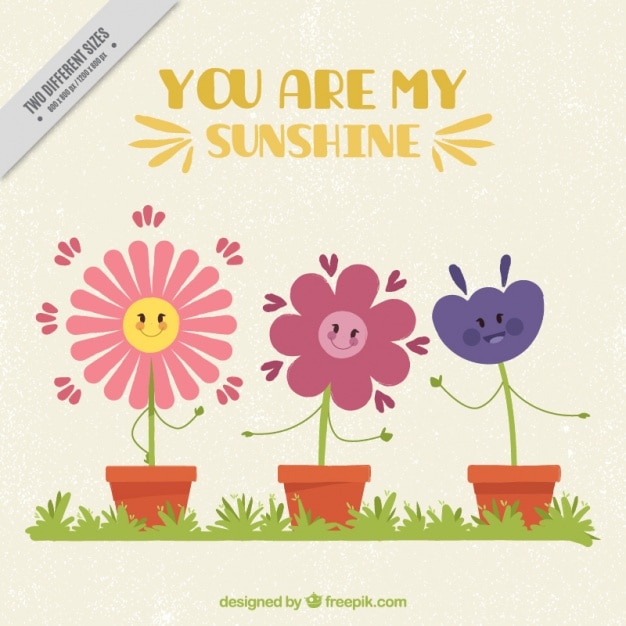 Vector gratuito bonito fondo de flores y frase inspiradora