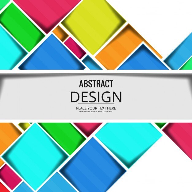 Vector gratuito bonito fondo geométrico con cuadrados a todo color