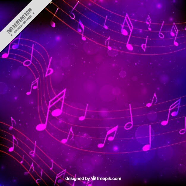 Bonito fondo musical bokeh