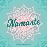 Vector gratuito bonito fondo namaste con mandala dibujado a mano