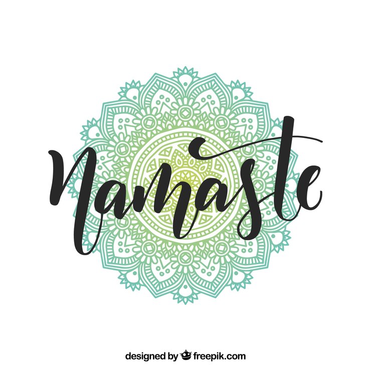 Vector gratuito bonito fondo namaste con mandala ornamental