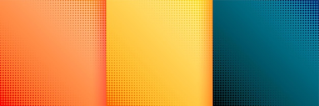 Bonito fondo de papel tapiz de semitono conjunto de tres