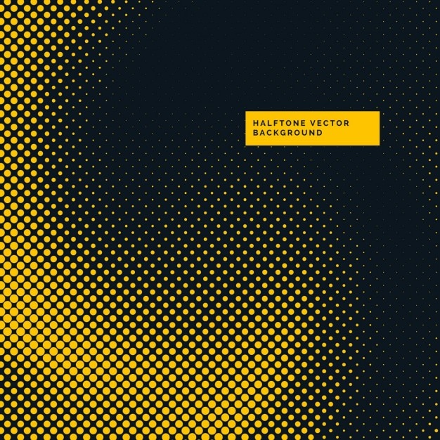 Bonito fondo con puntos de semitono amarillos