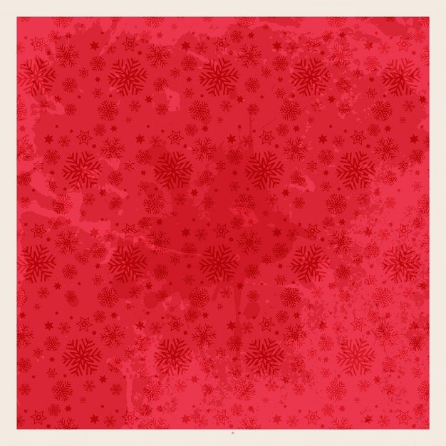 Vector gratuito bonito fondo rojo con copos de nieve para navidad