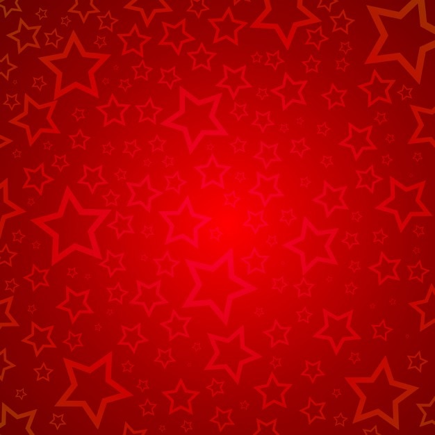 Vector gratuito bonito fondo rojo con estrellas para navidad