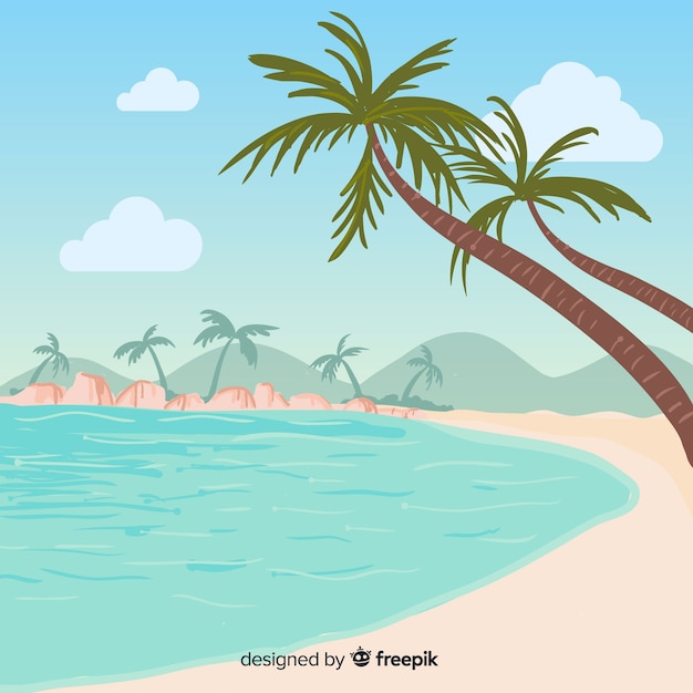 Vector gratuito bonito fondo tropical