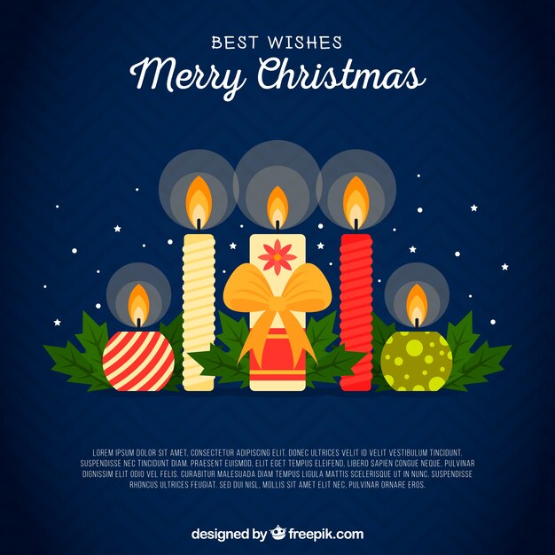 Bonito fondo de velas de navidad