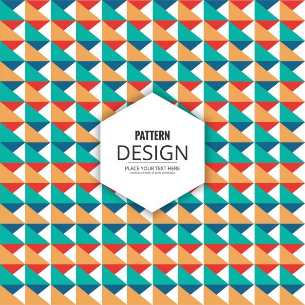 Bonito patrón con formas geométricas de colores