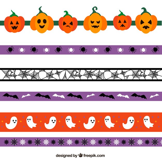 Bonitos borders decorativos de halloween 
