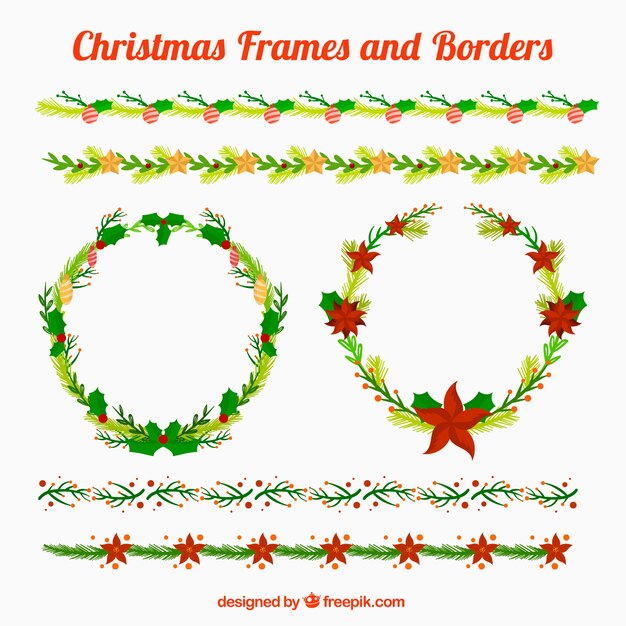 Bonitos bordes y marcos de navidad