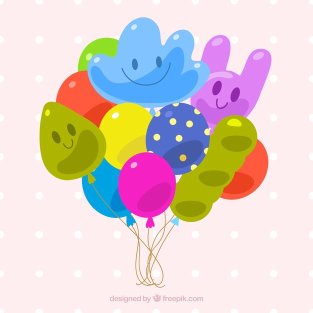 Bonitos y coloridos globos decorativos