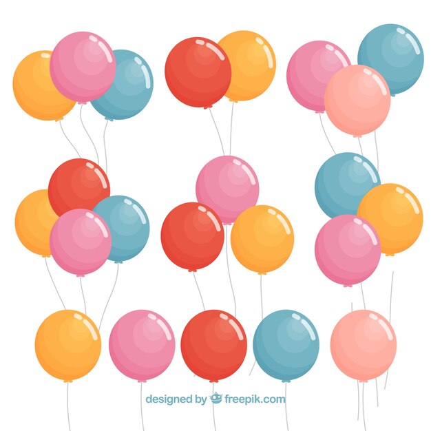 Bonitos y coloridos globos decorativos