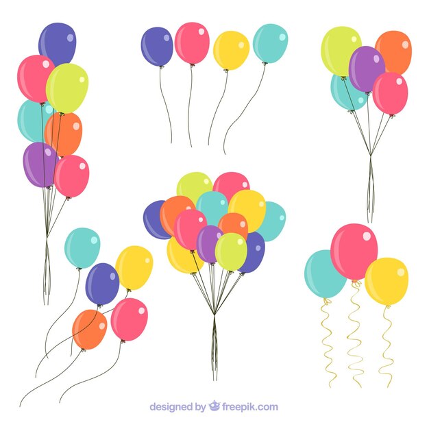 Bonitos y coloridos globos decorativos