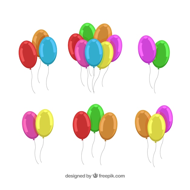 Bonitos y coloridos globos decorativos