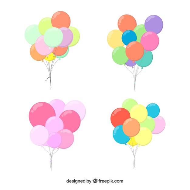Bonitos y coloridos globos decorativos